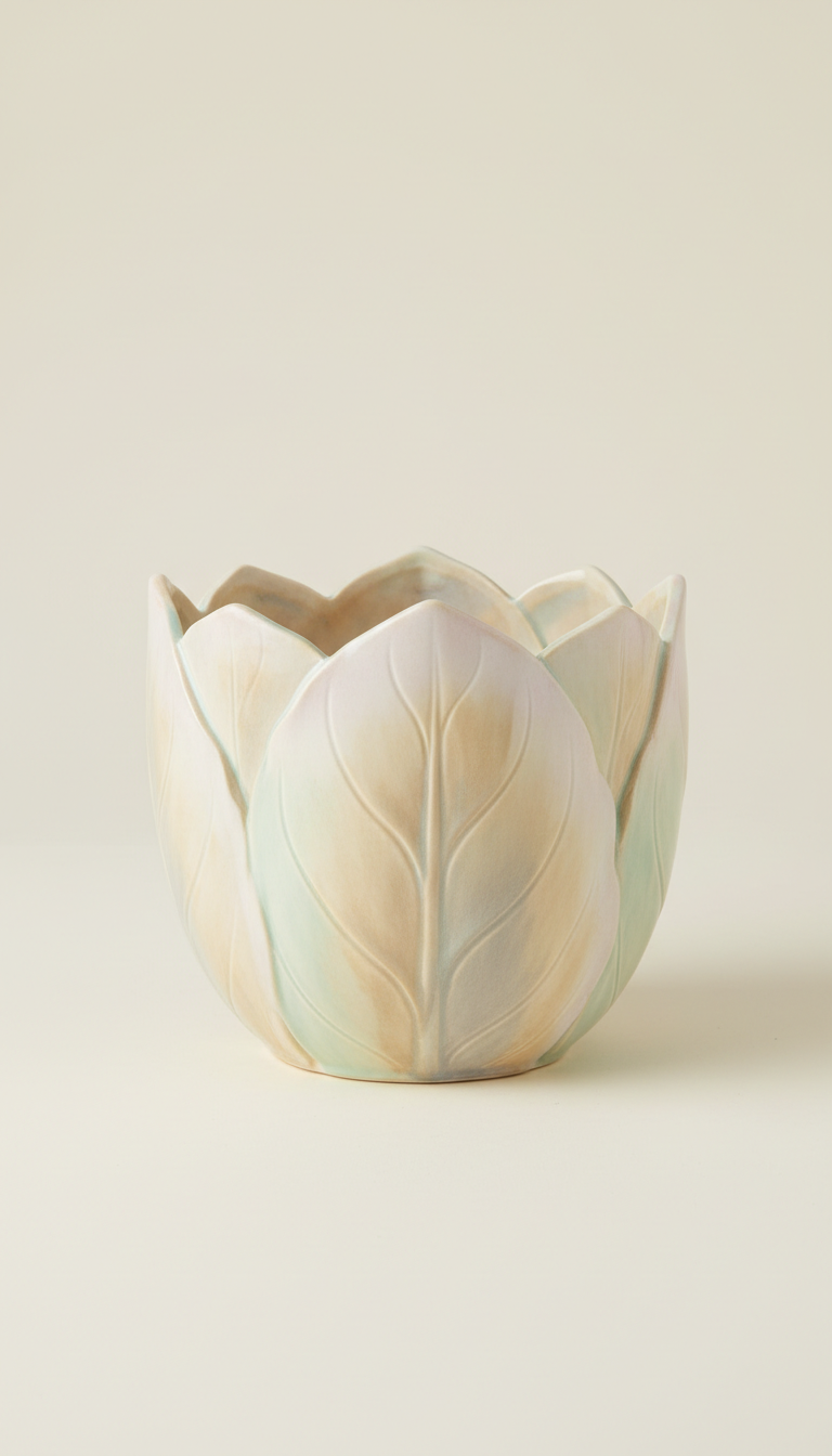 Mint Leaf Ceramic Planter Pot